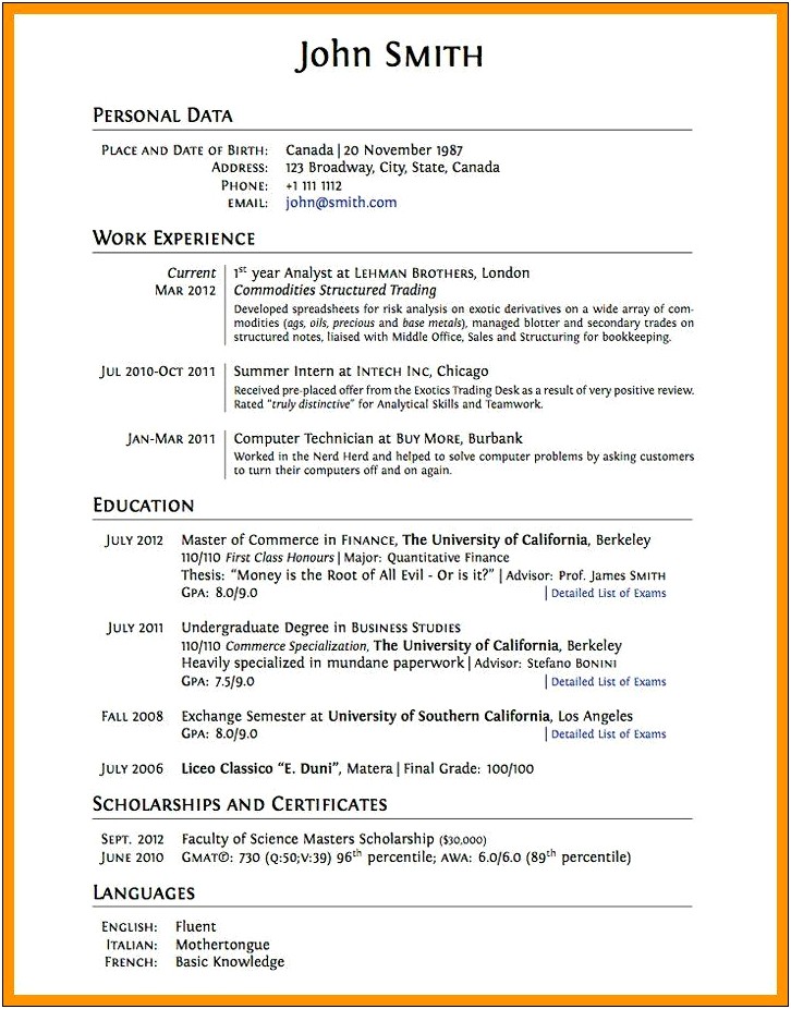 Dropped Out Of Grad School Resume