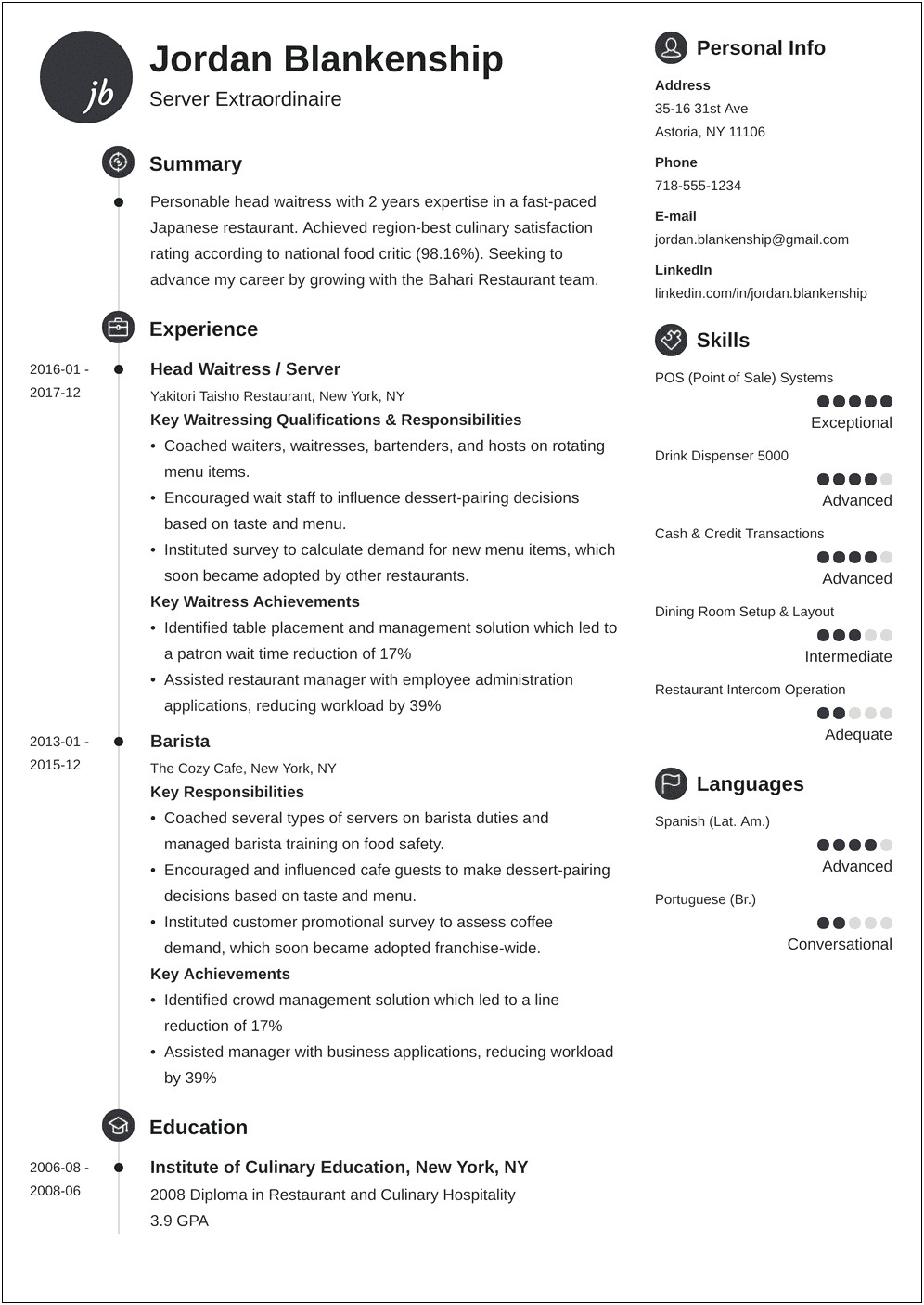 Dyncorp Resume Food Services Resume Example