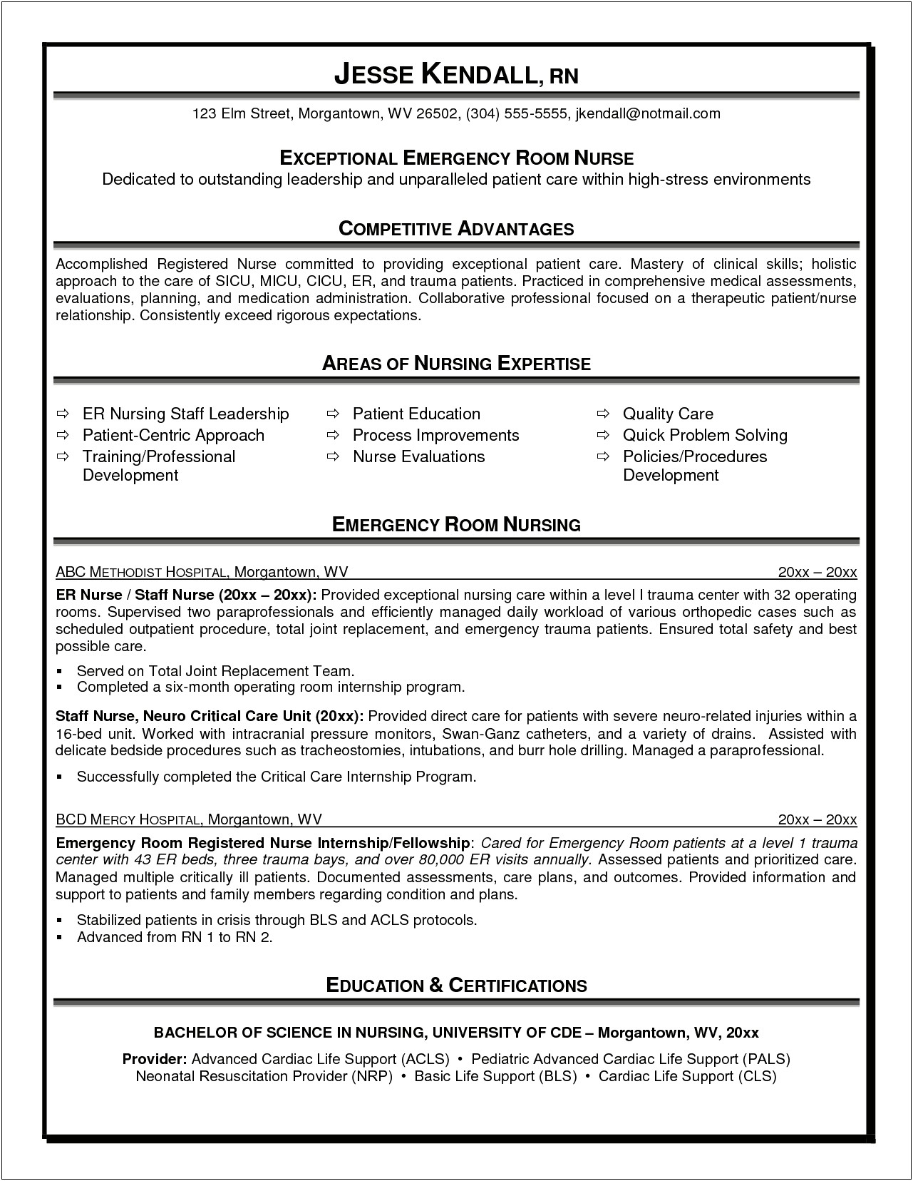 Ecample Of A Resume For Emergency Management