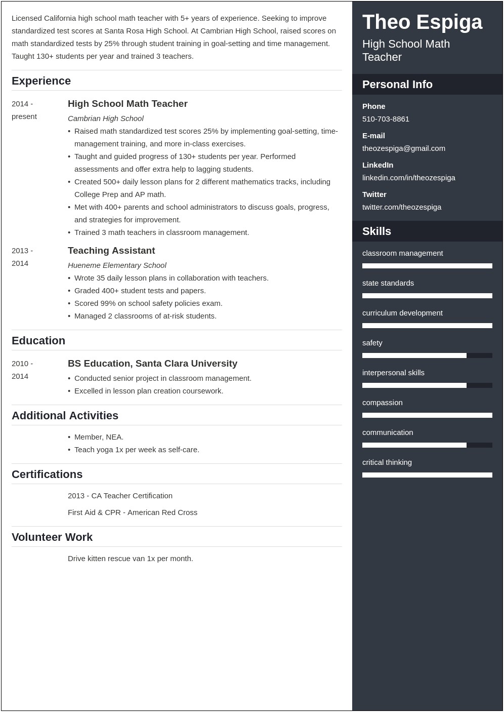 Education In Progress On Resume Example