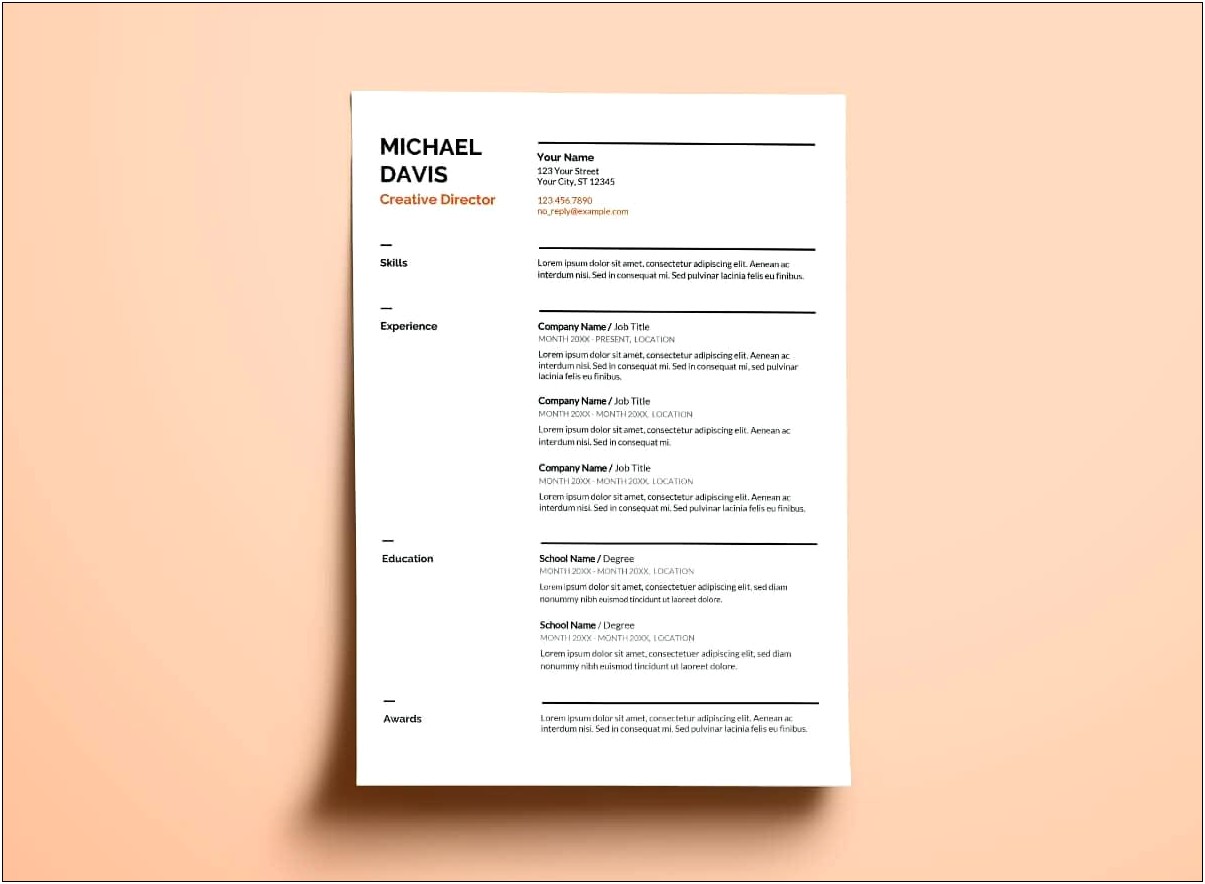 Education Resume Templates For Google Docs