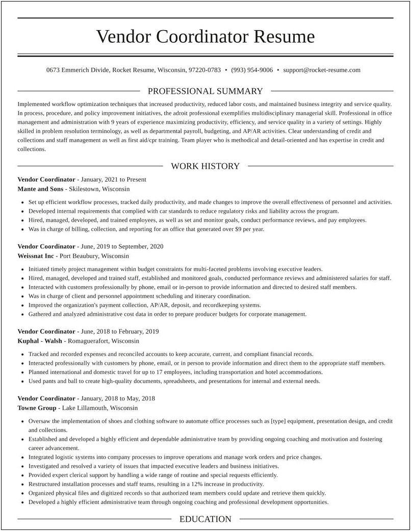 Effective Member Services Coordinator Resume Examples