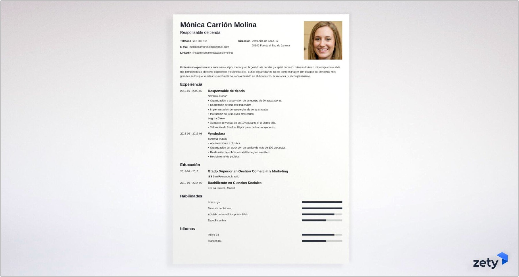 Ejemplos De Resume Templates Para Profesores