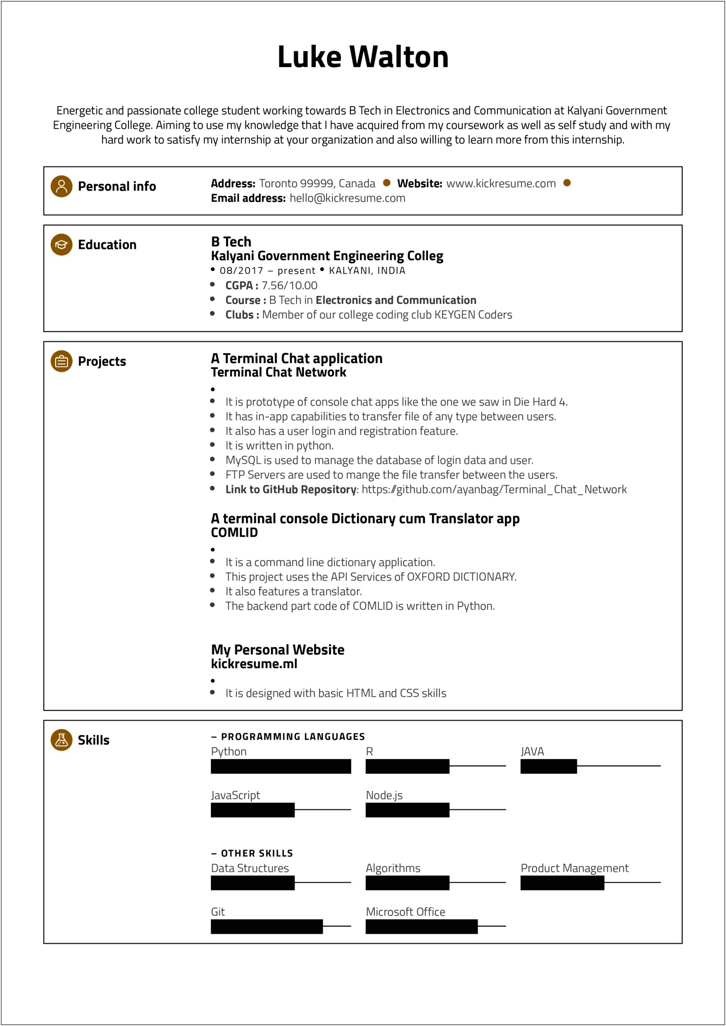 Electronics And Communication Engineering Resume Samples For Experience