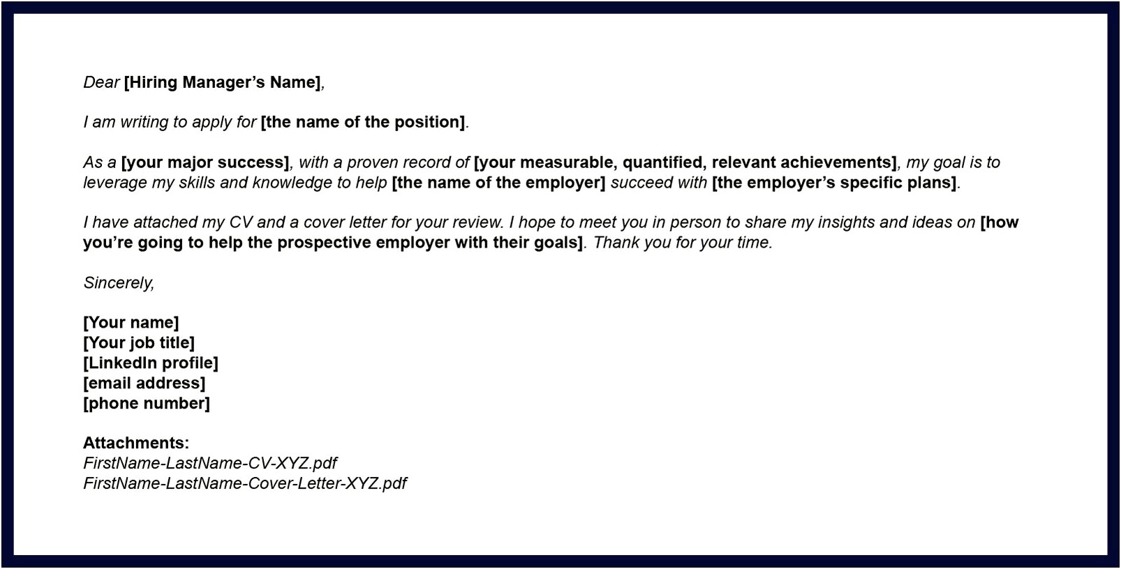 Email Content For Sending Resume Examples