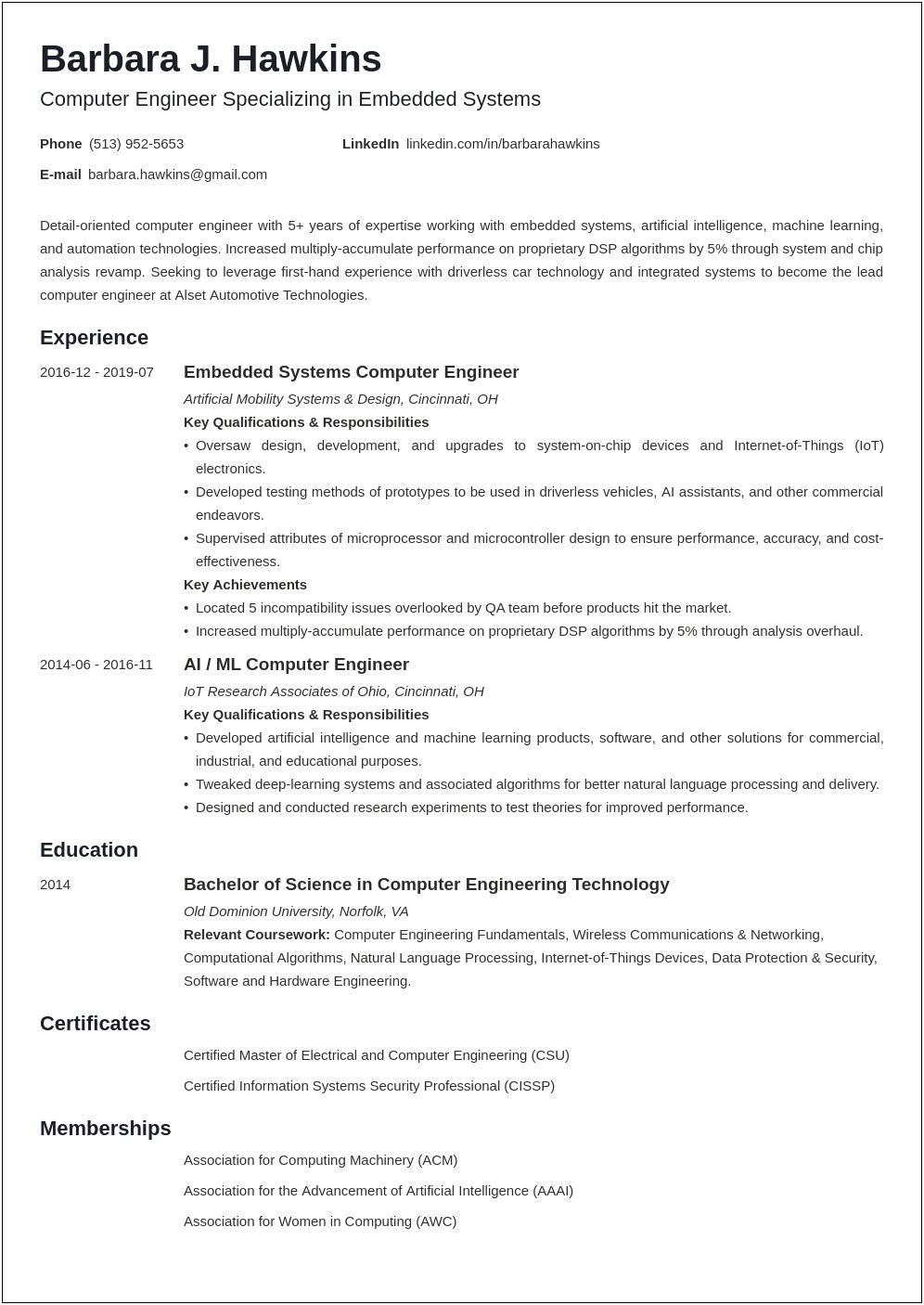 Embeded Qa Experience In Iot Products Resume