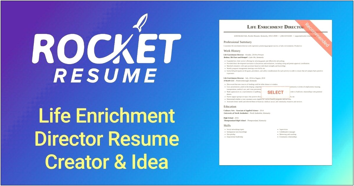 Enrichment Curriculum Program Director Resume Examples