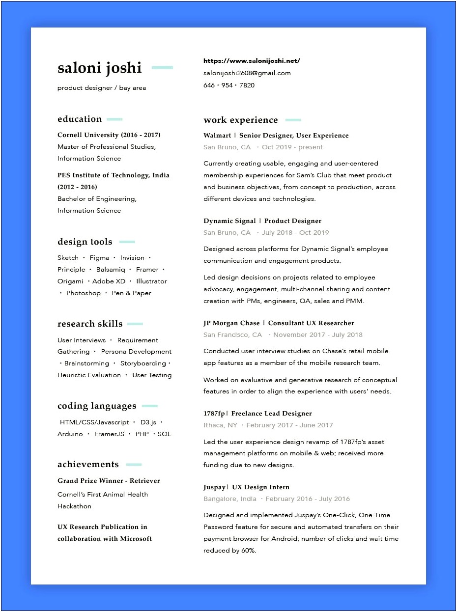 Entry Level Graphic Design Resume Example