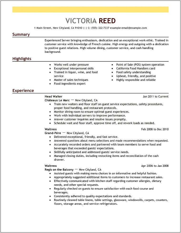 Entry Level Resume For The Best Companies