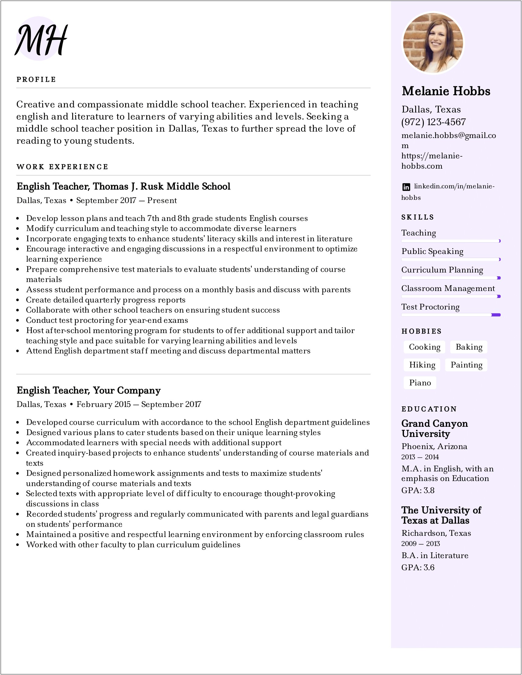 Entry Level Special Education Teacher Resume Examples
