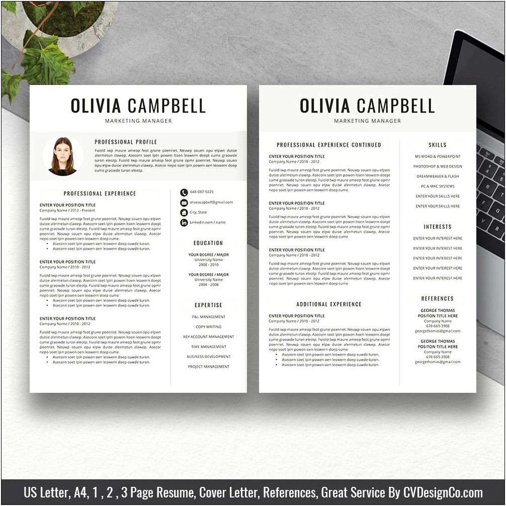 Example Of A Cover Page On A Resume