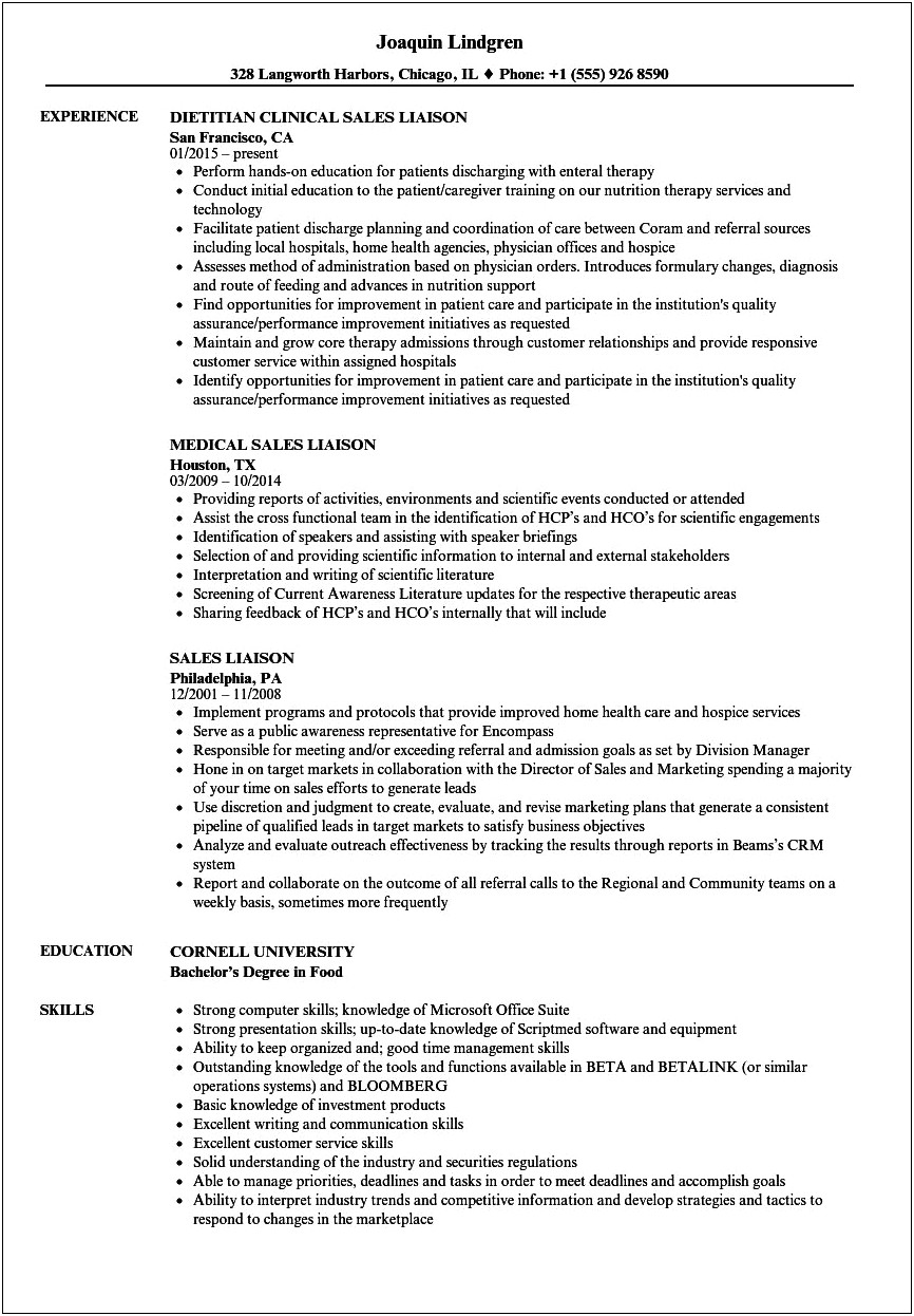 Example Of A Hospice Job Resume