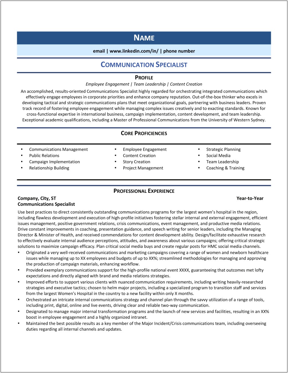 Example Of A Personal Narrative Resume