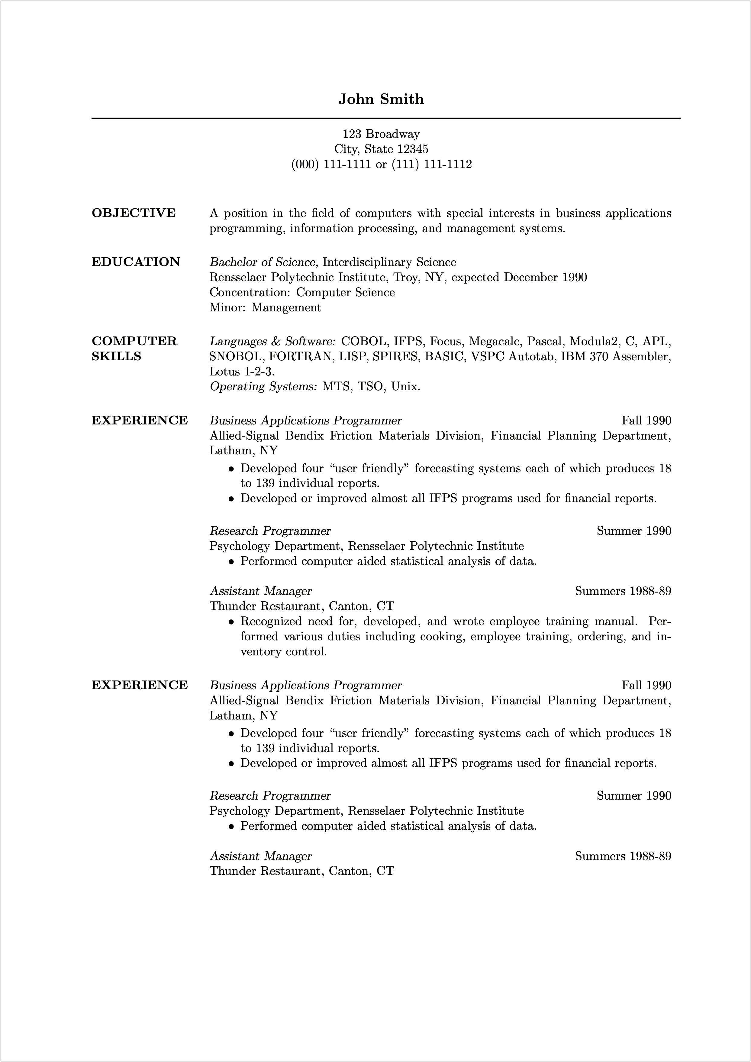 Example Of Director Of Support Resume