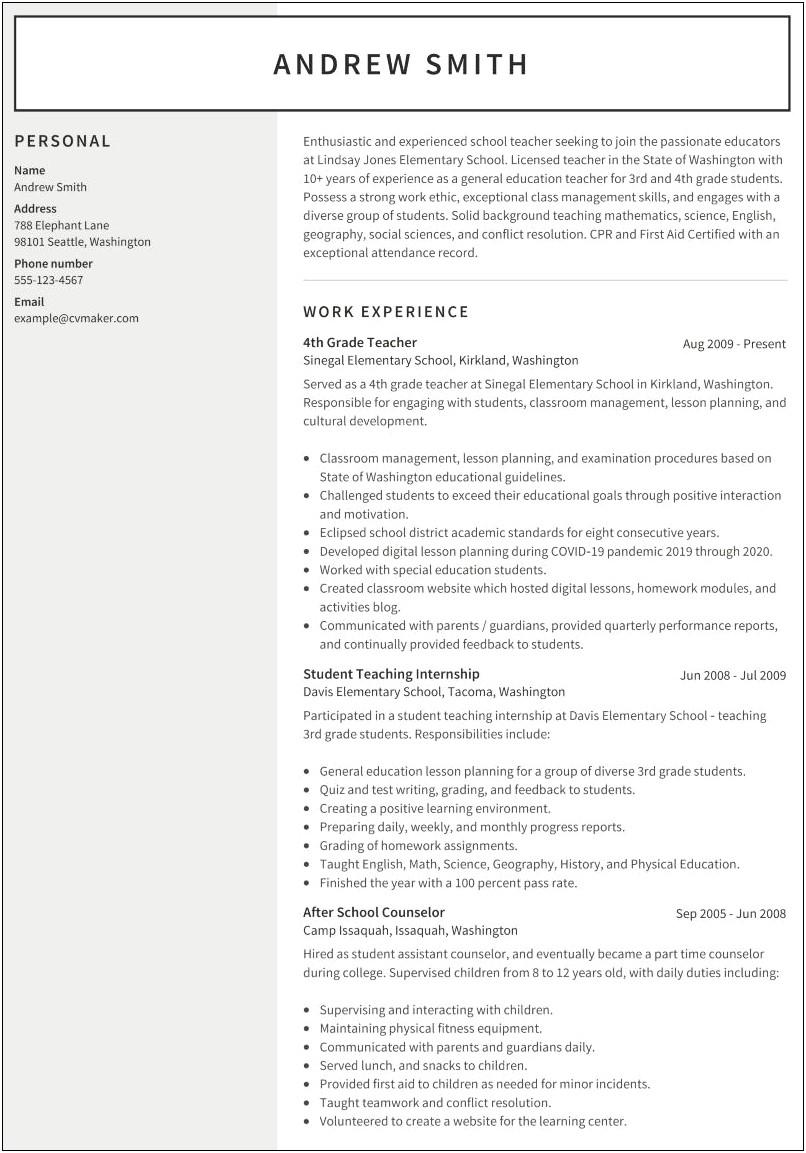 Example Of Education On Resume With Minor