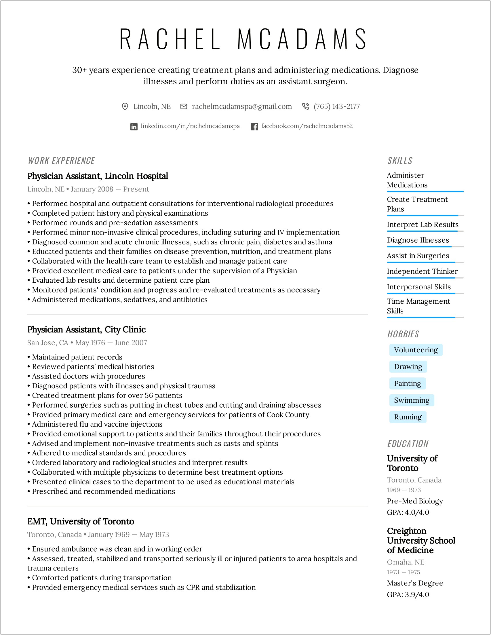 Example Of Education Part Of Resume