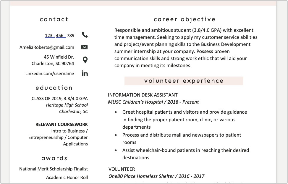 Example Of Educational Background In Resume