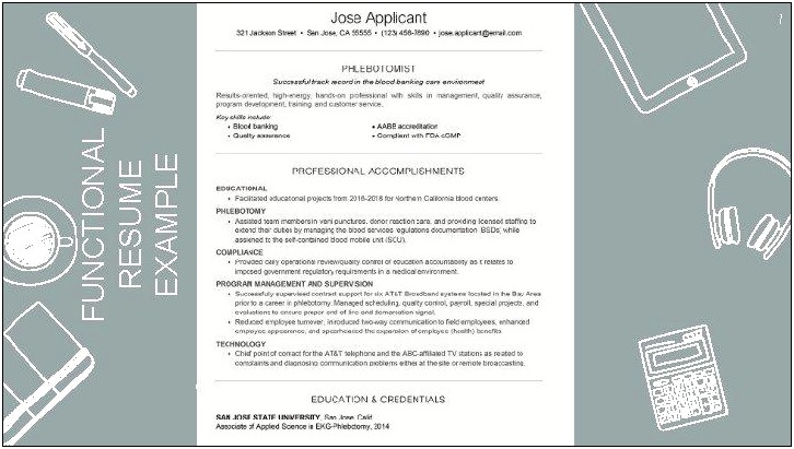 Example Of English Teacher Functional Resume