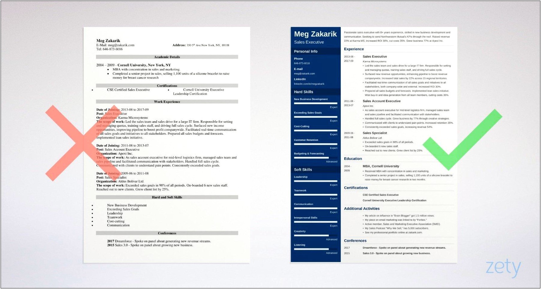 Example Of Good Resume For Business