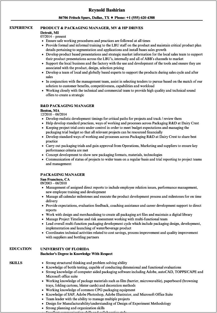 Example Of Hard Skills On Resume