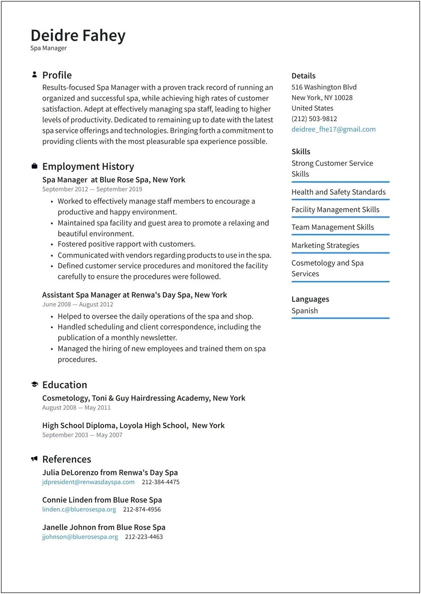 Example Of Other Qualification In Resume