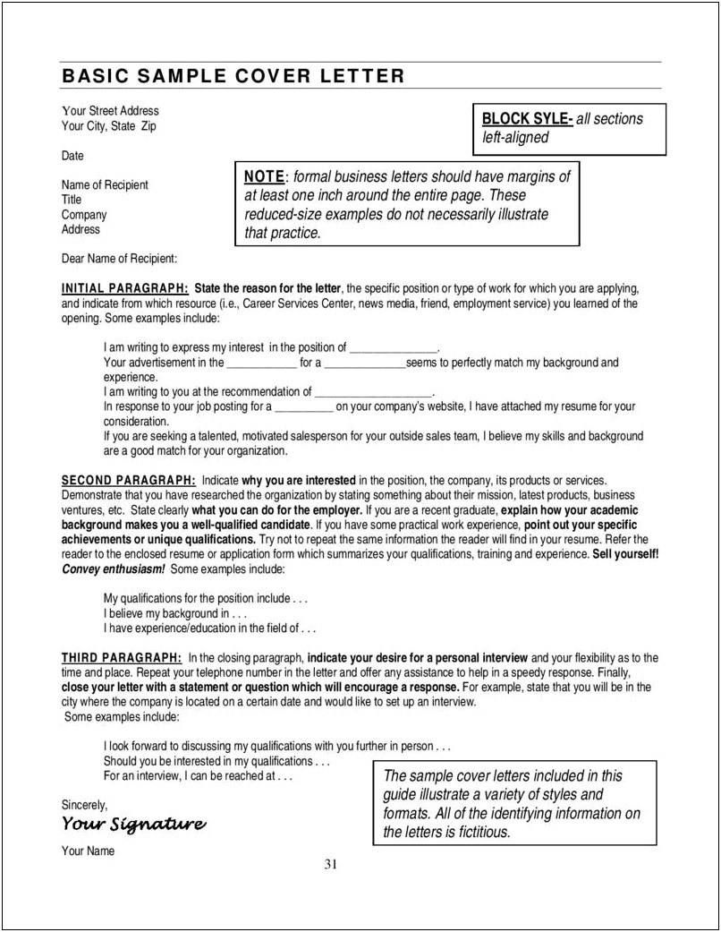Example Of Resume For Letter Of Recommendation