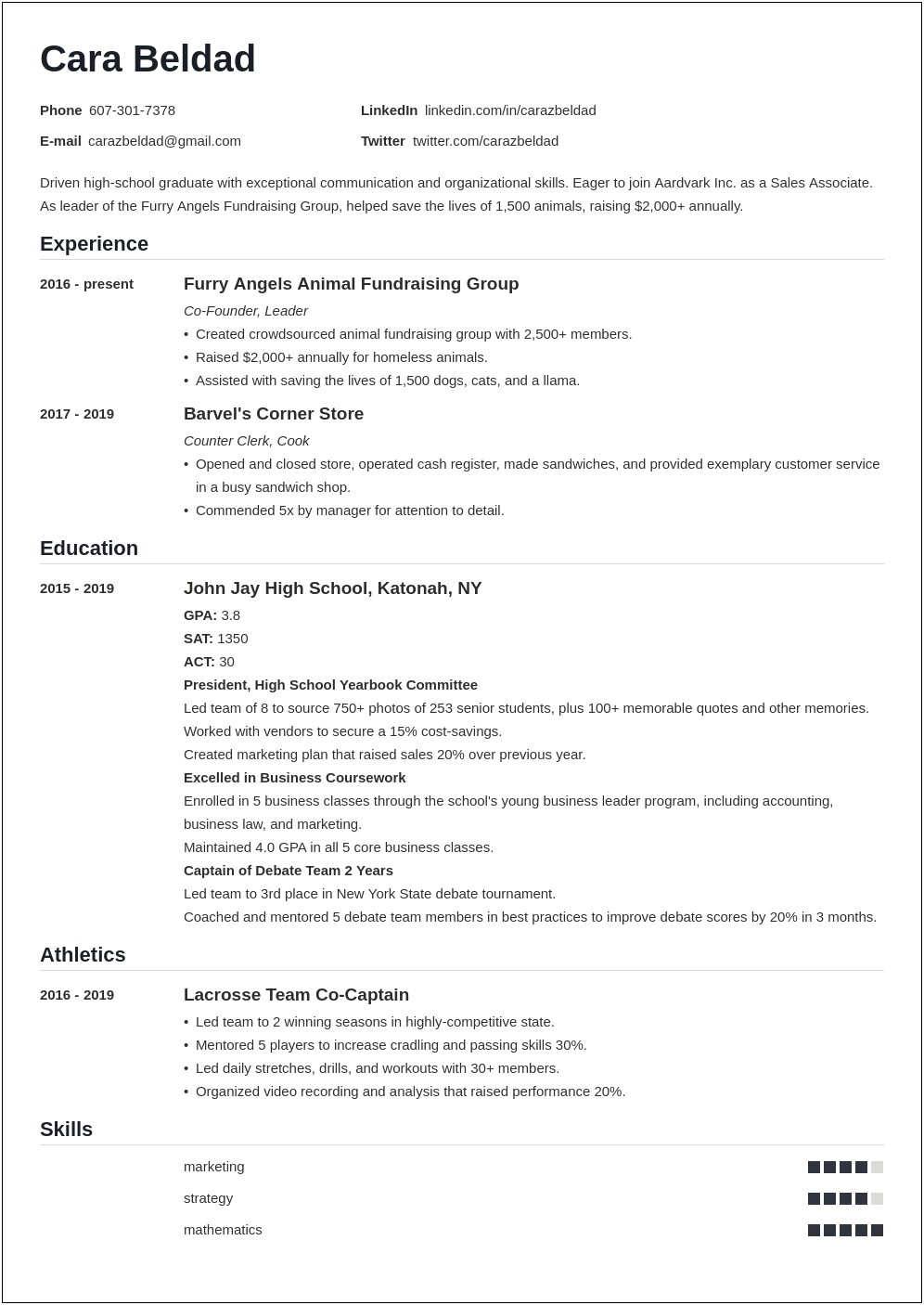 Example Of Resume To Apply Job Philippines