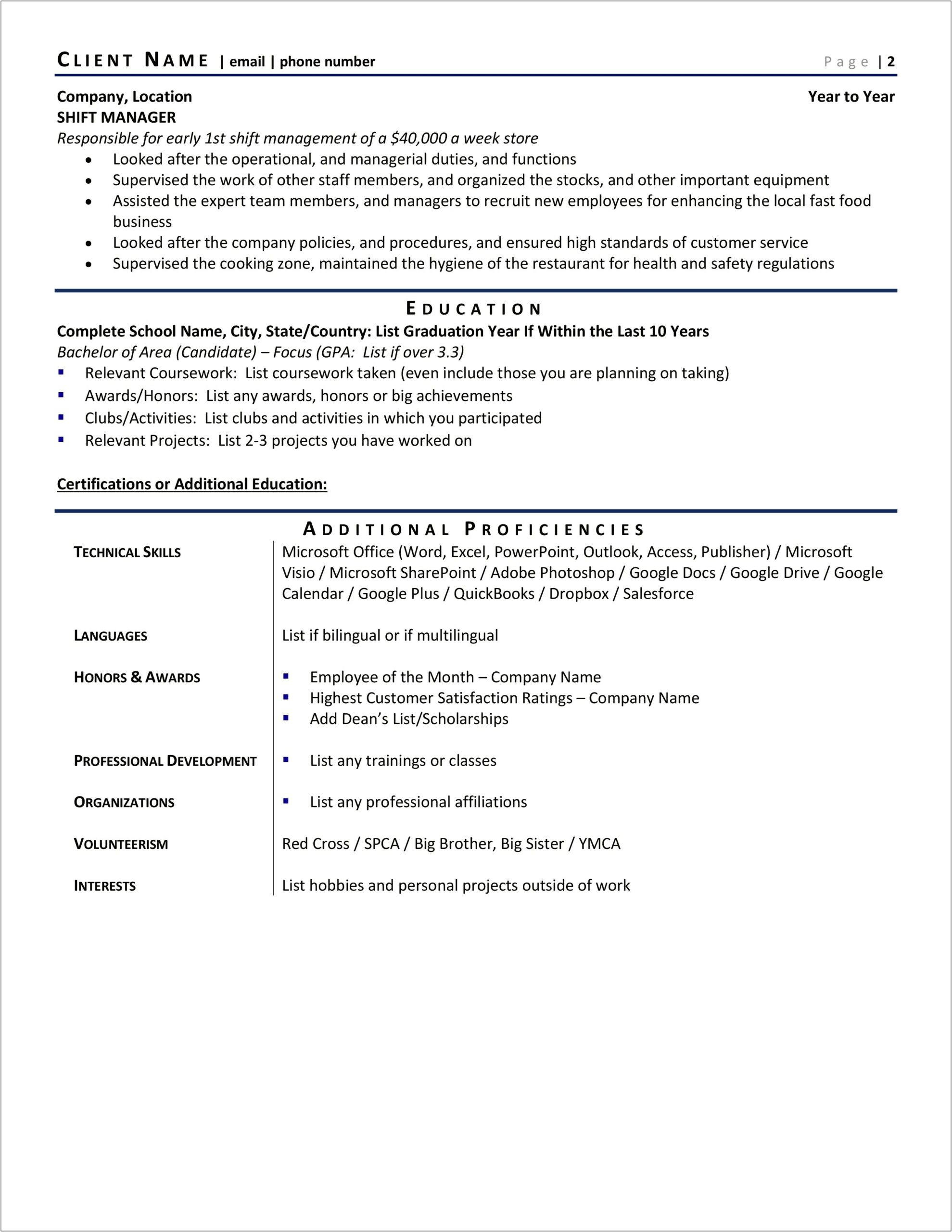 Example Of Resume With Large Gap Years