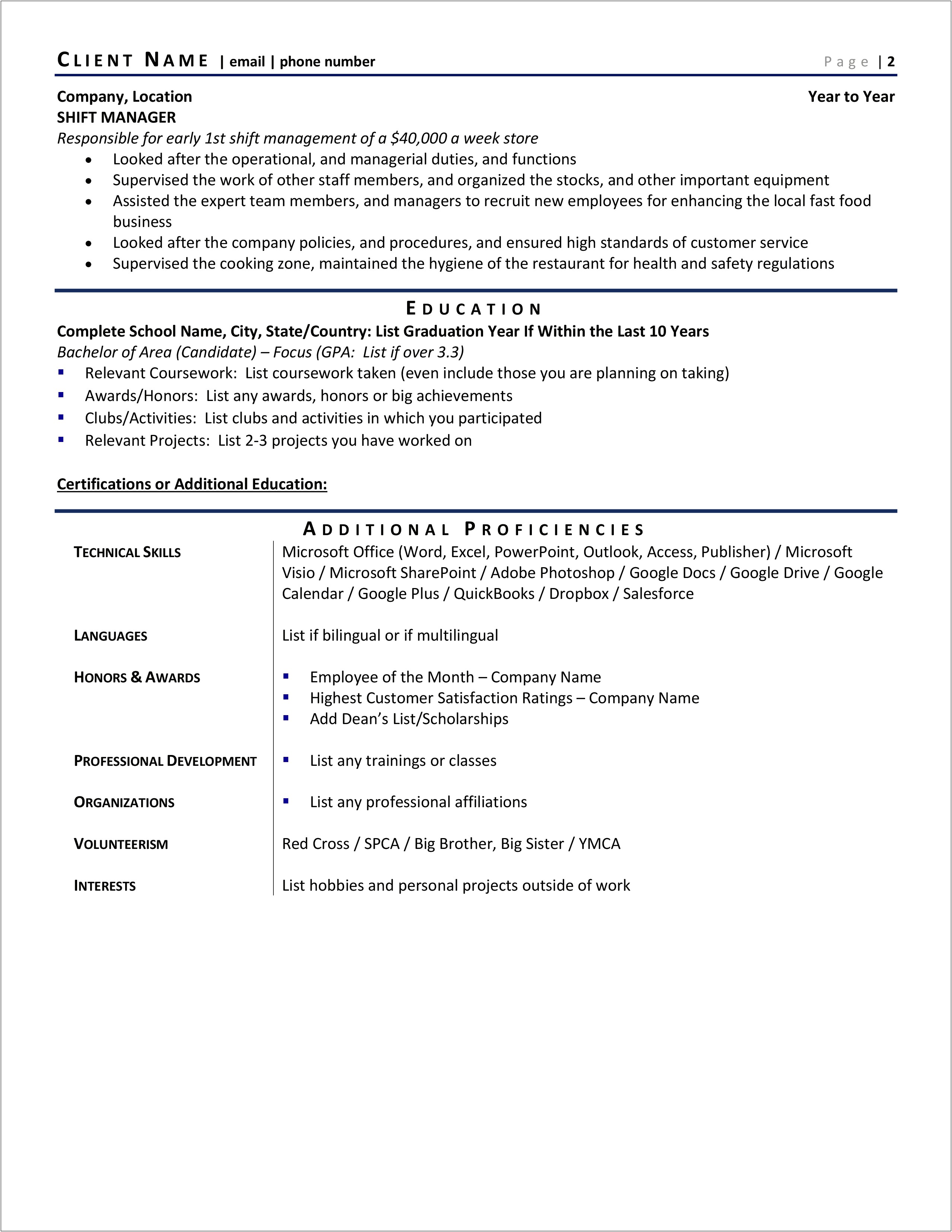 Example Of Resume With Large Gap Years