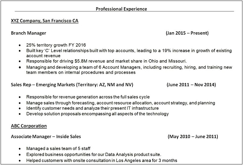 Example Resume For 19 Year Old