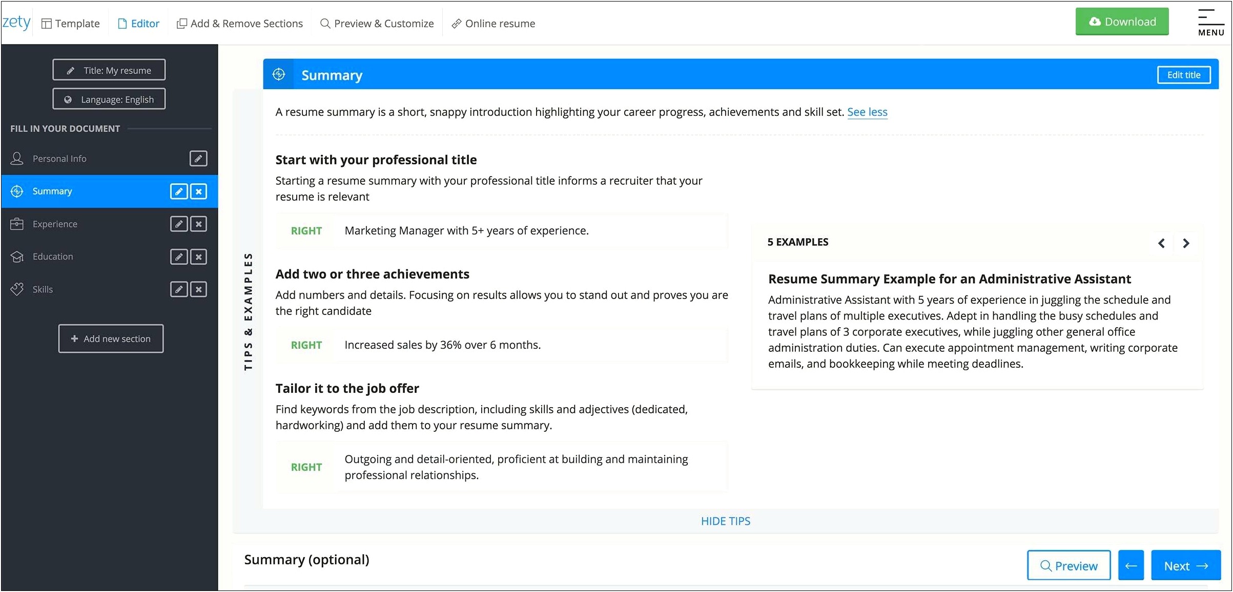 Example Resume Two Jobs Same Company