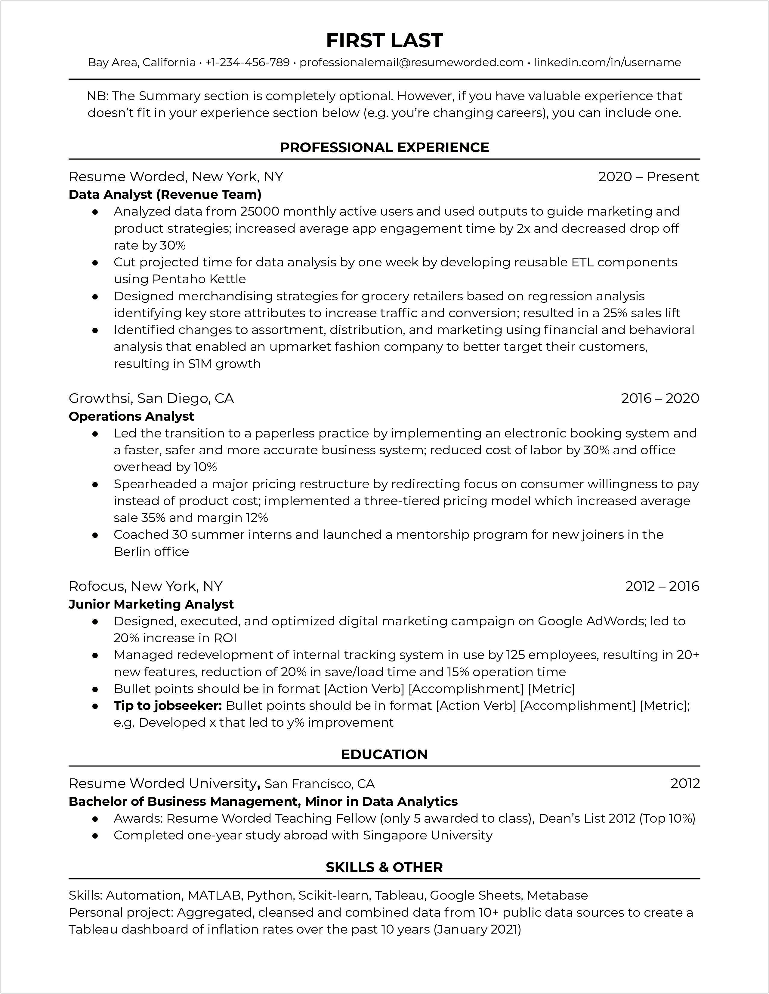 Examples Of Analytical Skills For Resume