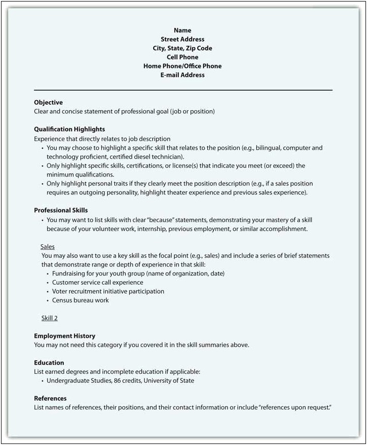 Examples Of Business Skills For Resume