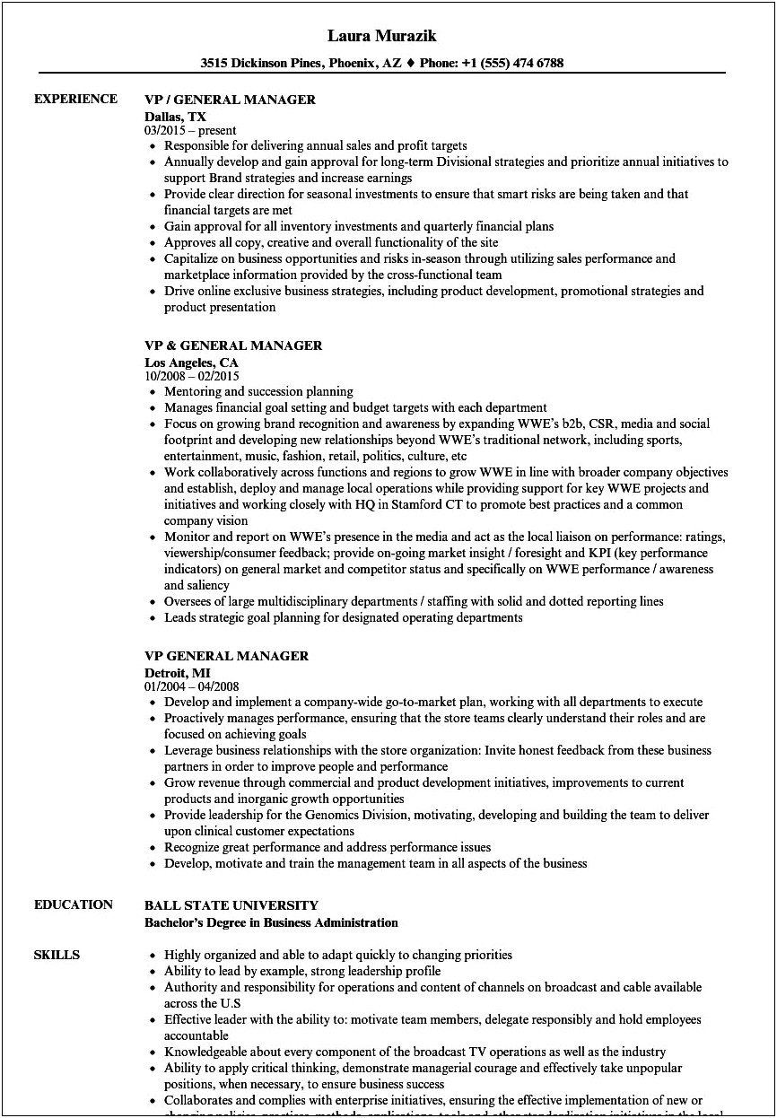 Examples Of General Achievements In Resume