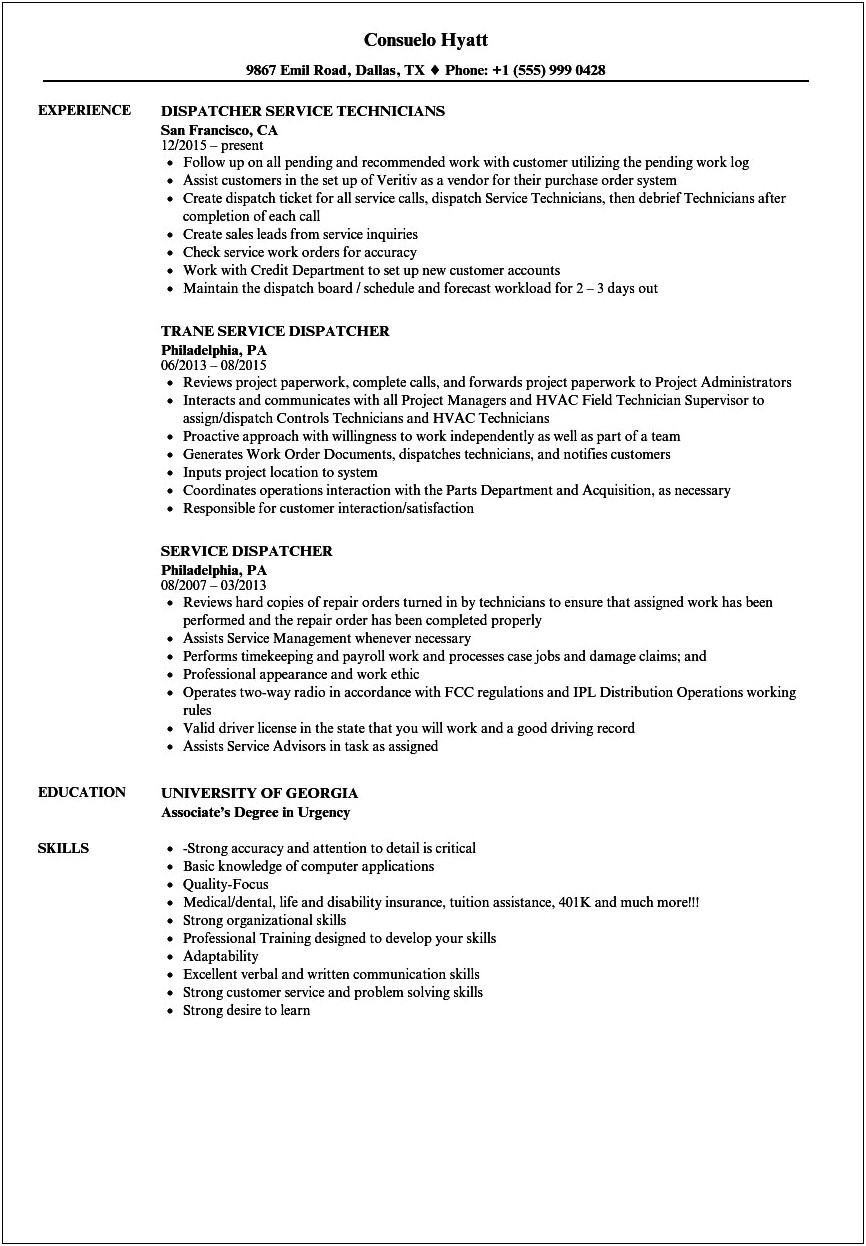 Examples Of Manager Job Description On Resume