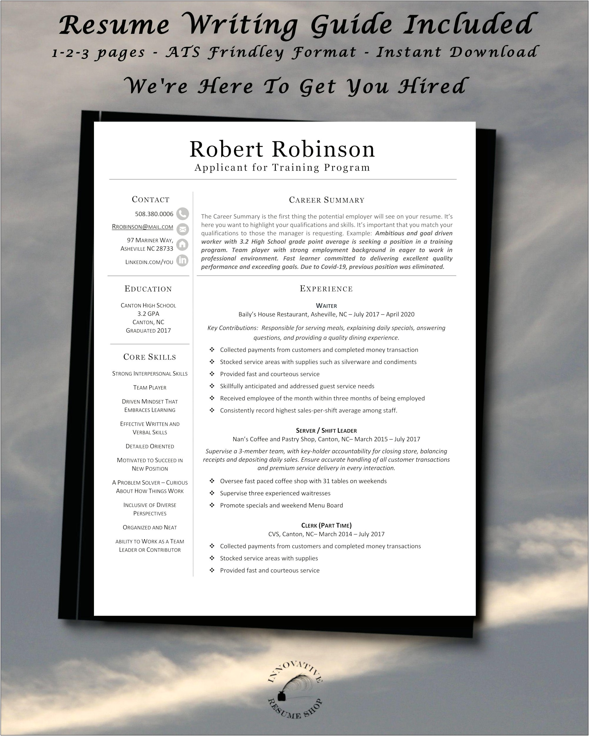 Examples Of Real World Successful Resumes