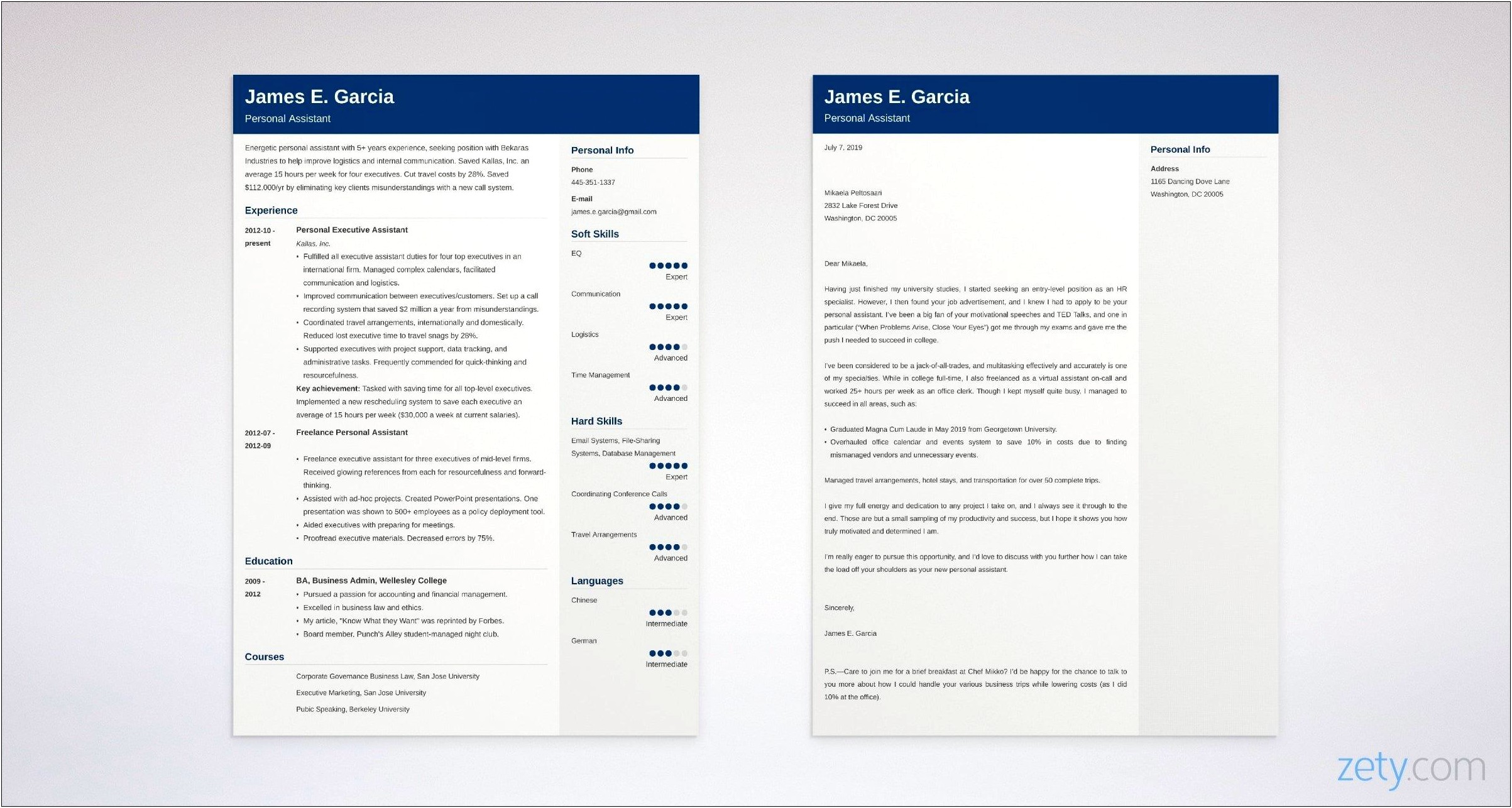 Examples Of Resume Cover Letter Summary