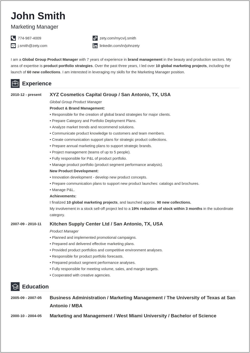 Examples Of Resume With College Degree