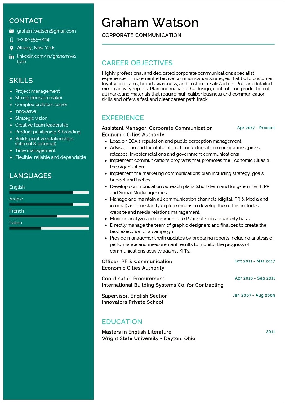 Examples Of Social Skills For Resume