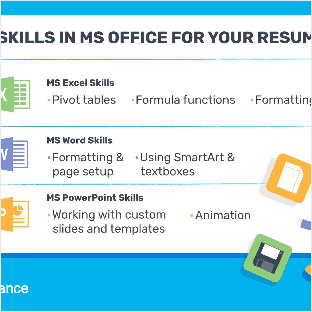 Excel Skills To List On Resume