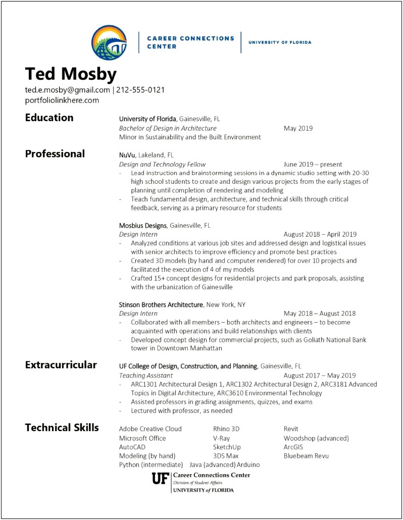 Executed On The Job Training Resume