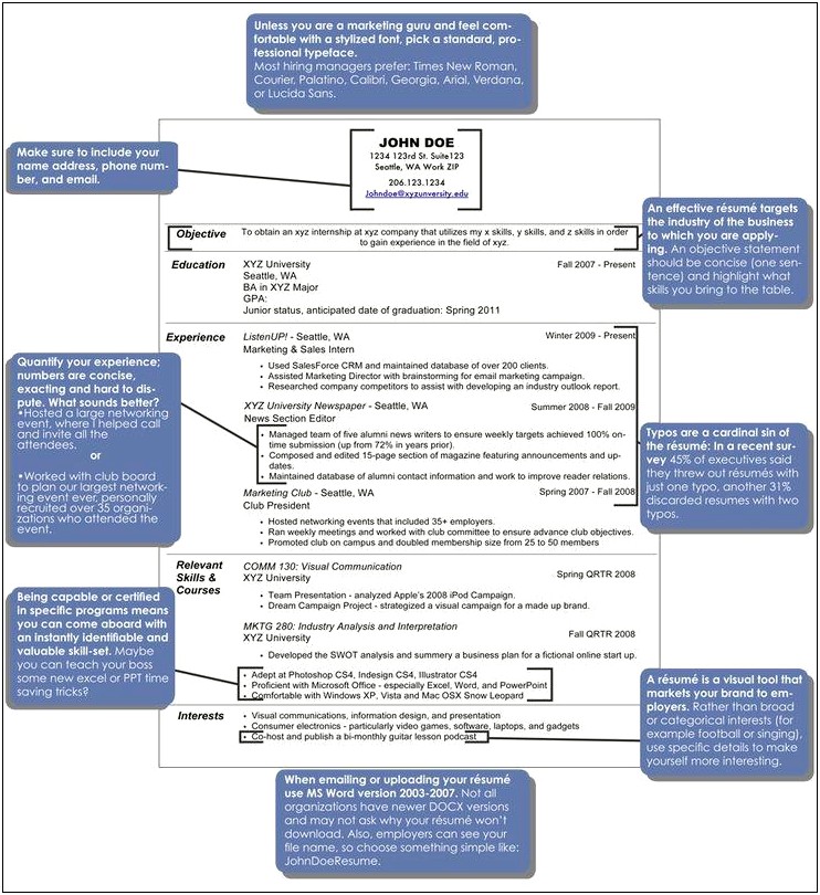 Experience In Prepraring Report And Presentation Resume