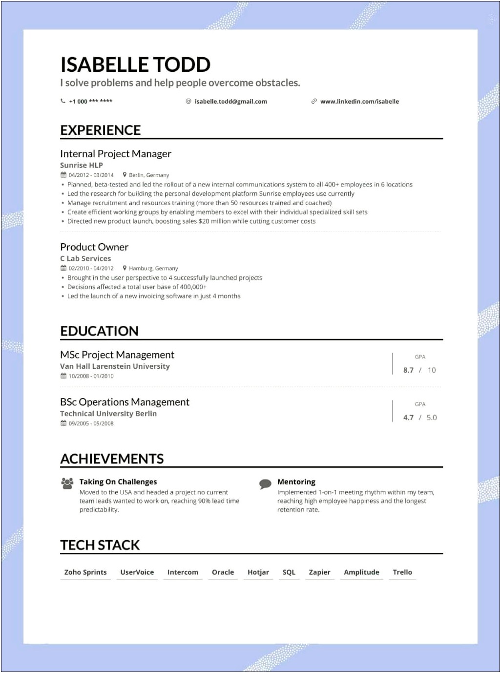 Experience Working In A Large Organization Resume