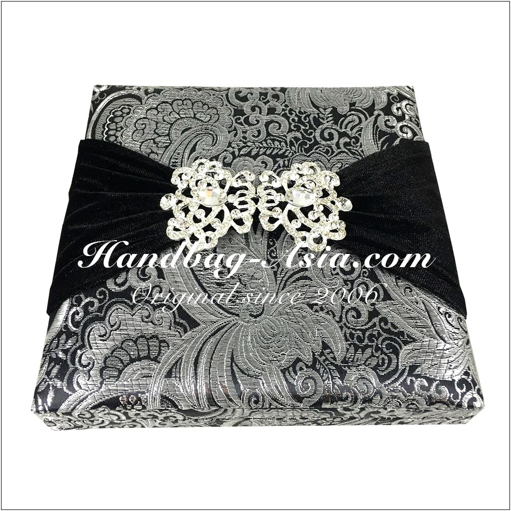 Extraordinary Brocade Silk Wedding Invitation Box