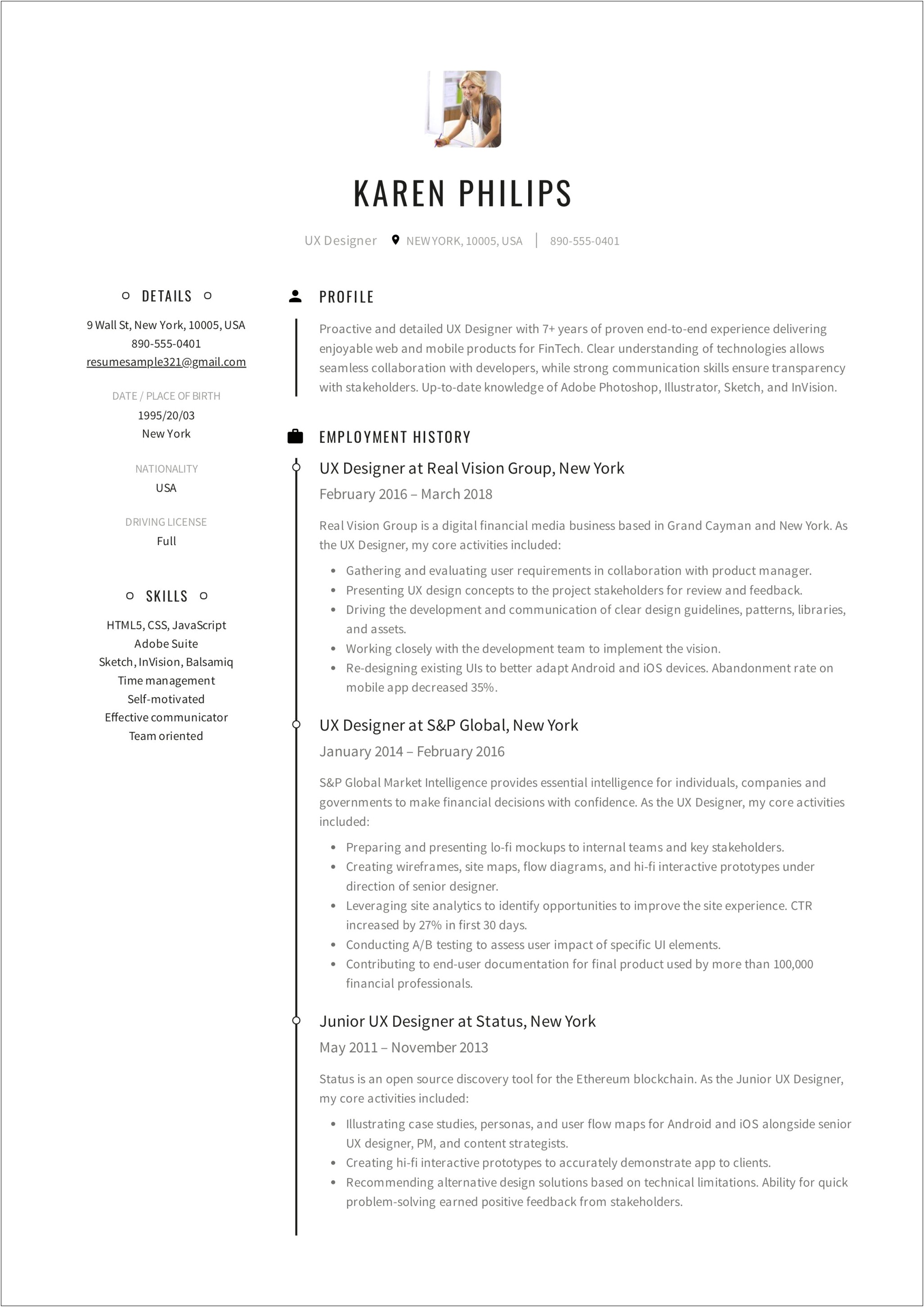 Fashion Designer Resume Pdf Free Download