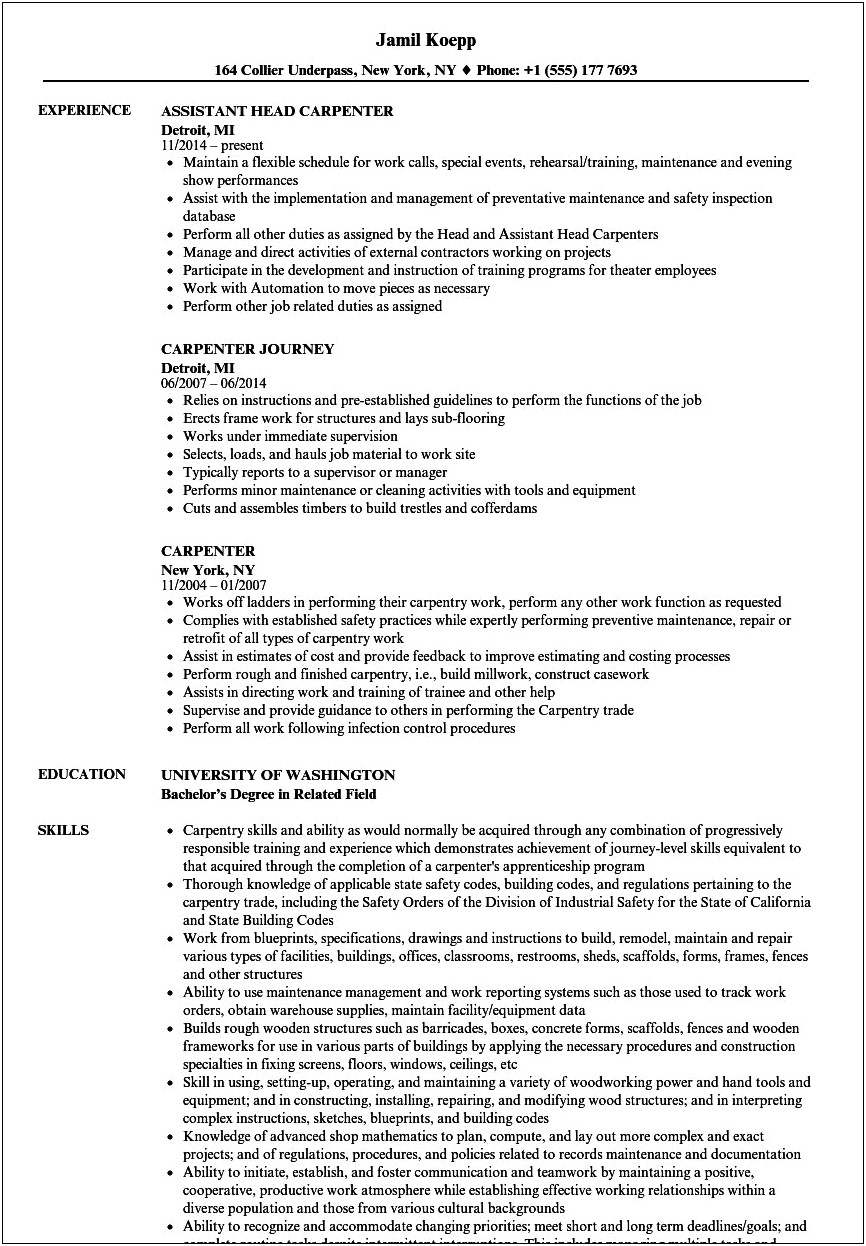 Fence Installer Job Description For Resume