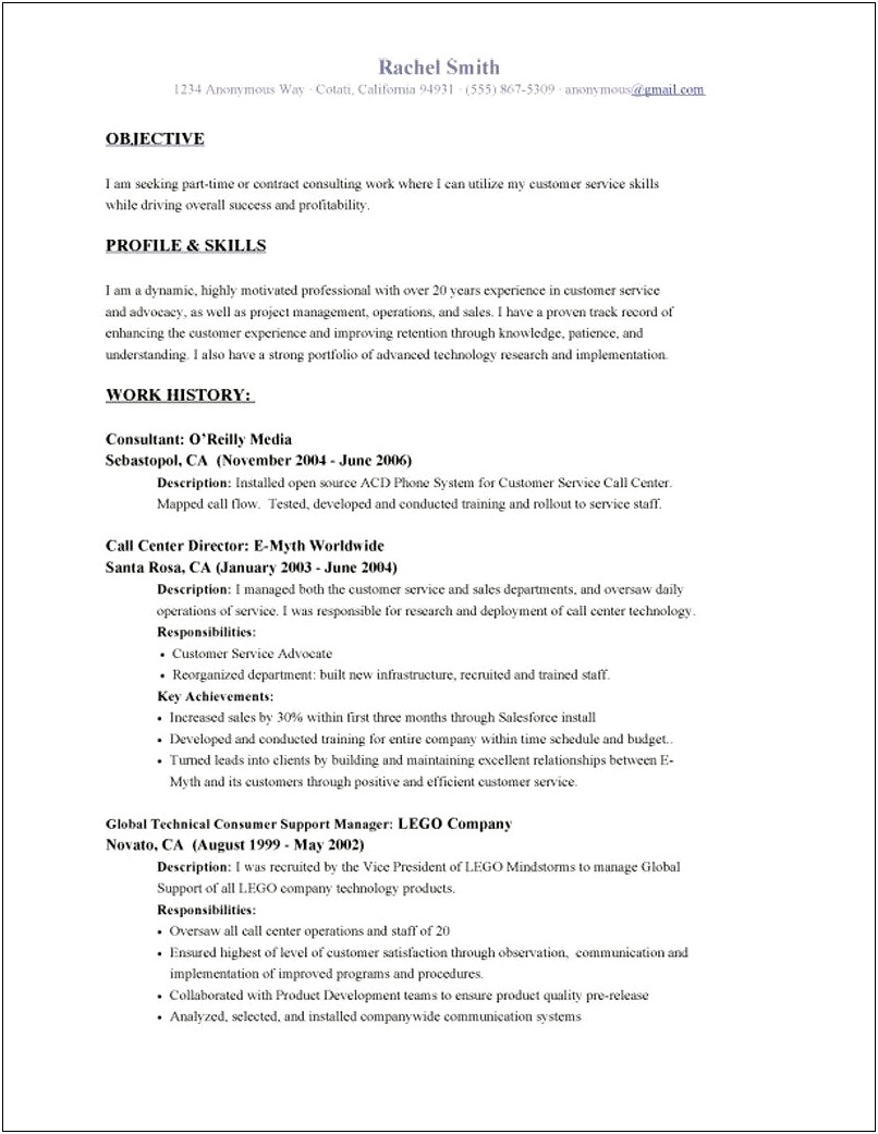 First Time Job Resume Objective Examples