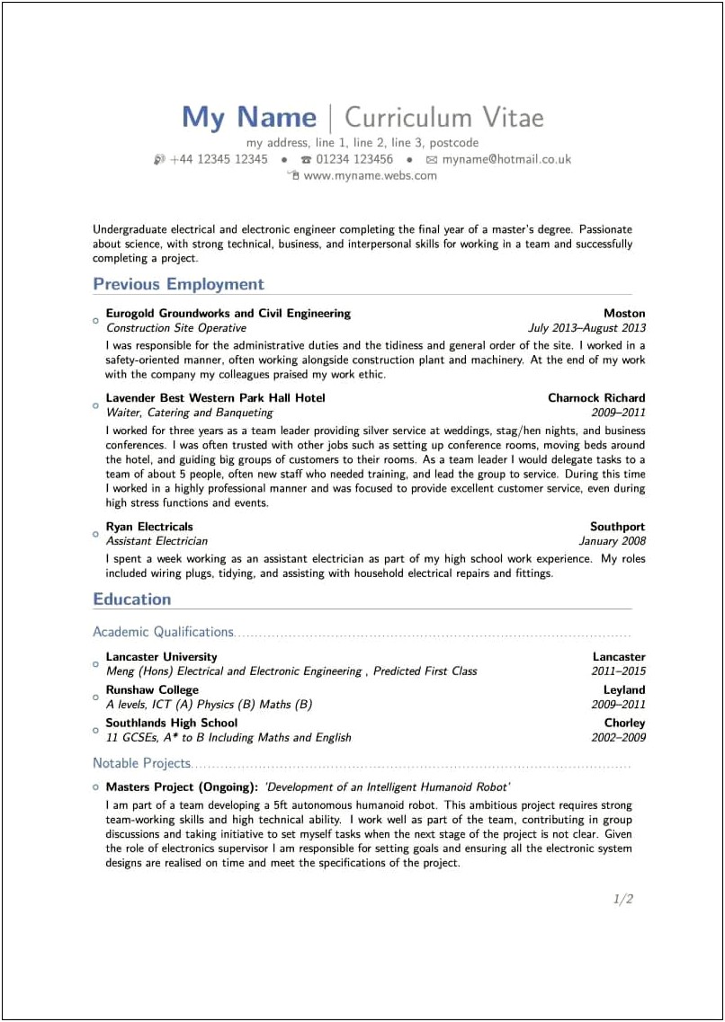 Fitting 3 Jobs On A One Page Resume