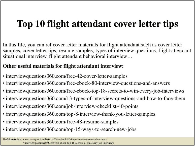 Flight Attendant Resume Crew Resource Management