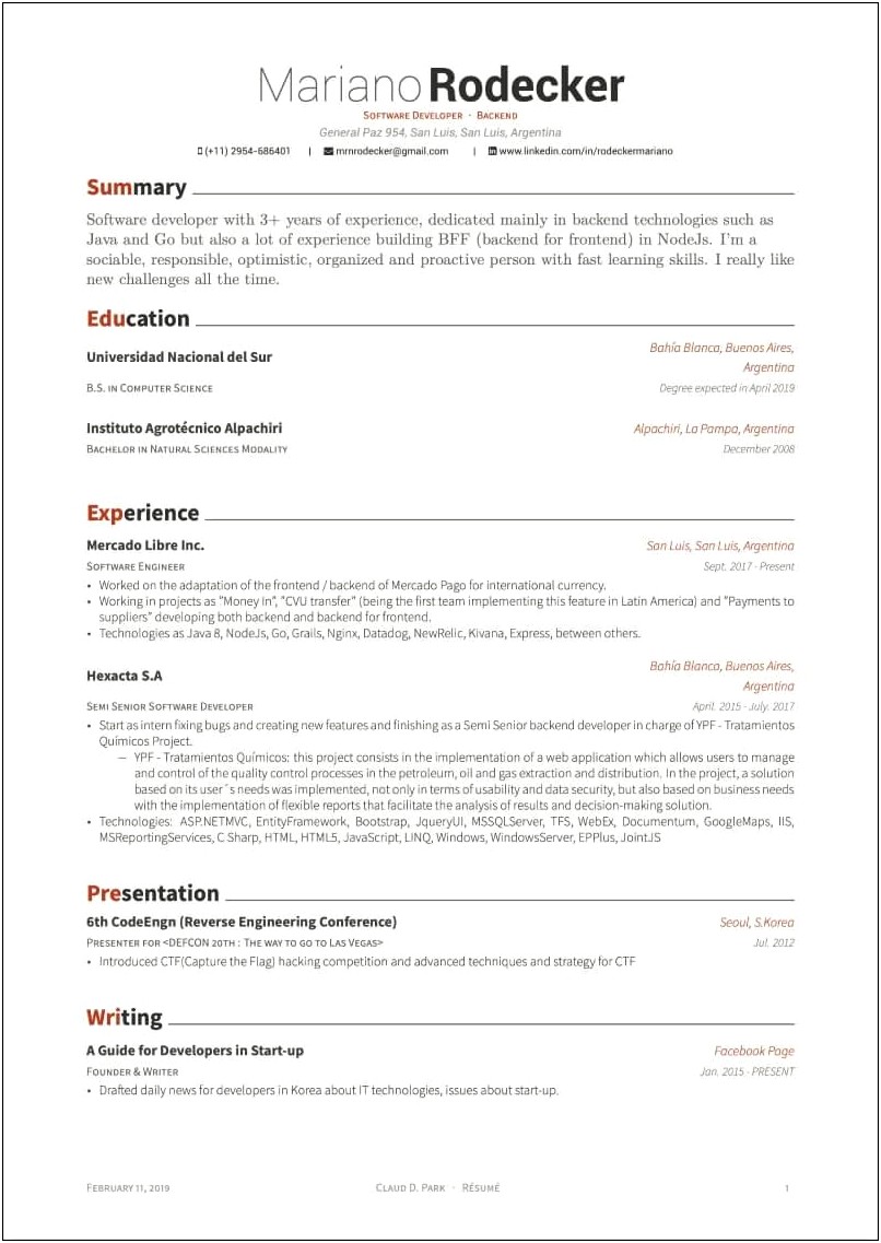 Free Best Online Engineer Resume Templates